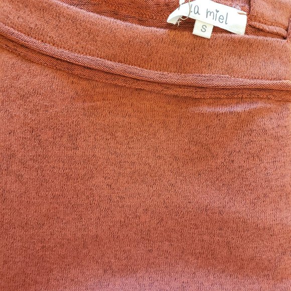 Rust Orange Shoulder Cut Out Long Sleeve Top - Picture 12 of 12